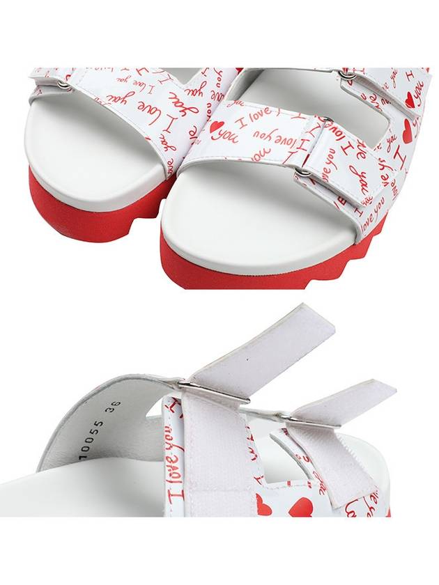 10055LV Love White Jinping Slippers - JOSHUA SANDERS - BALAAN 5