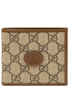 GG Supreme Interlocking Half Wallet Brown - GUCCI - BALAAN 2