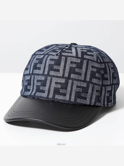 FF Jacquard Denim Ball Cap Dark Blue - FENDI - BALAAN 2