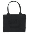 Embroidered Logo Canvas Tote Bag Black - GANNI - BALAAN 2