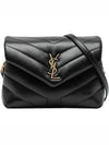 Loulou Toy Matelasse Shoulder Bag Black - SAINT LAURENT - BALAAN 3