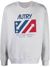 Logo Print Melange Sweatshirt Grey - AUTRY - BALAAN 1