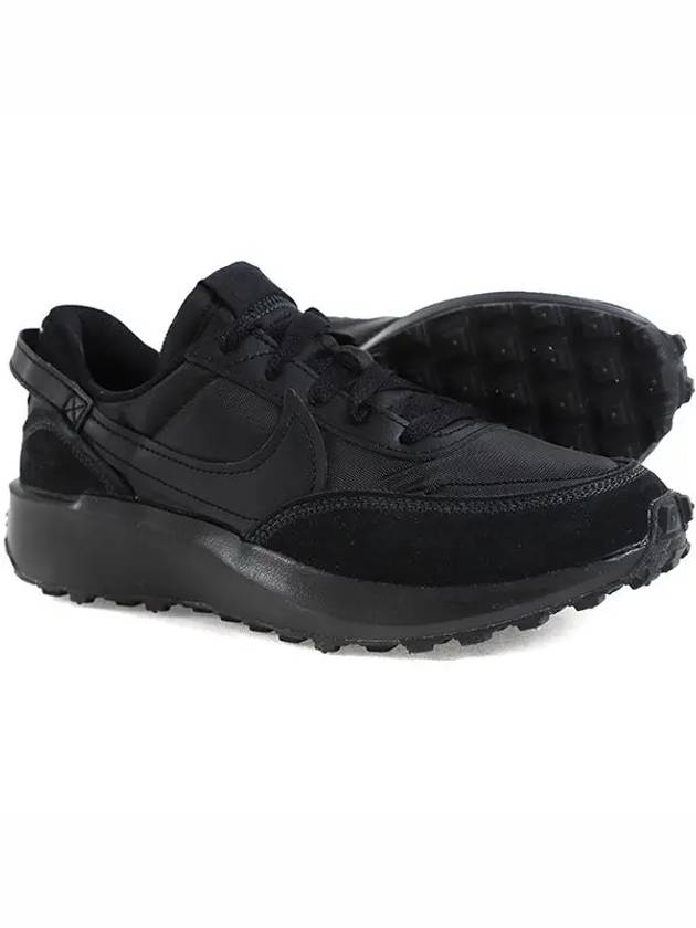 Waffle Debut Low Top Sneakers Black - NIKE - BALAAN 3