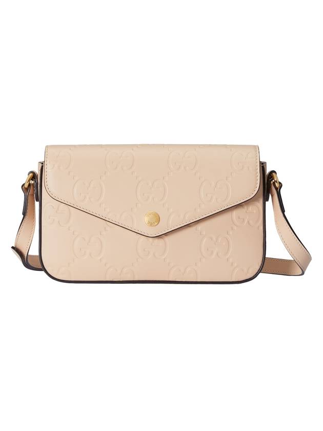 GG Super Mini Leather Shoulder Bag Light Beige - GUCCI - BALAAN 1