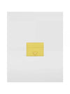 Saffiano Triangle Logo Card Wallet Citron Yellow 1MC025QHHF0322 - PRADA - BALAAN 1