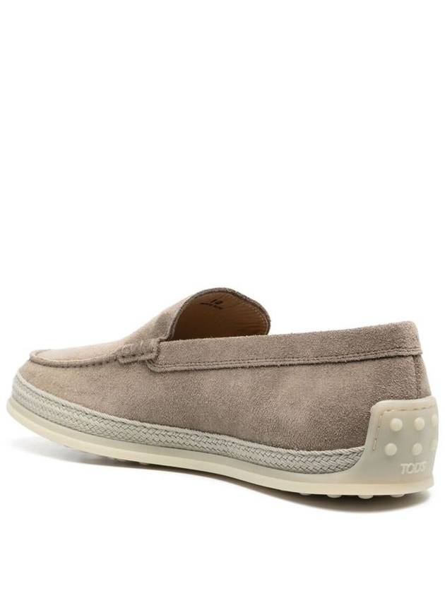 Men's Suede Slip-ons Loafers Beige - TOD'S - BALAAN 4