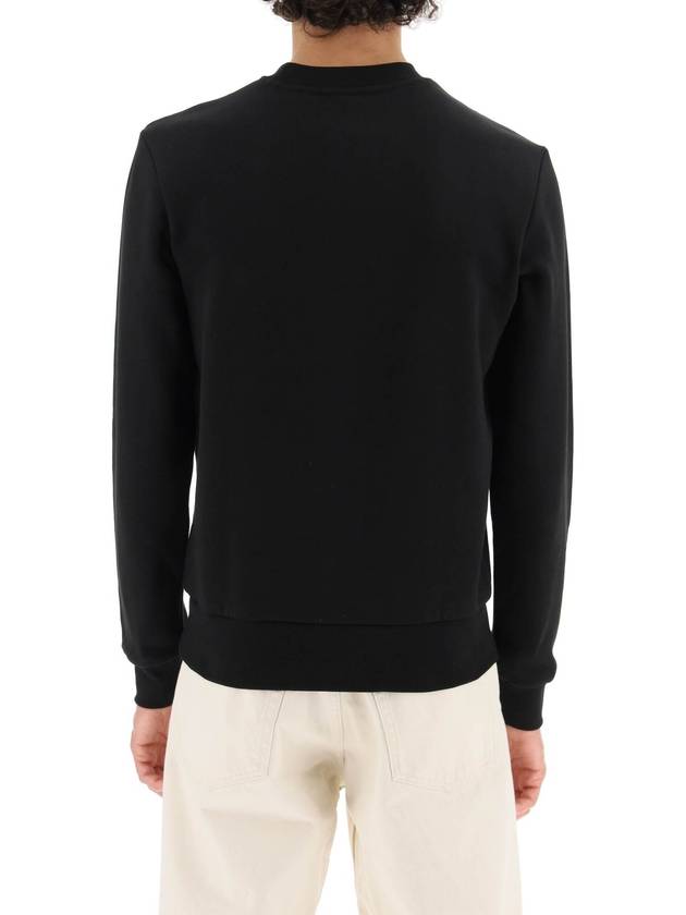 Logo Patch Crewneck Sweatshirt Black - LACOSTE - BALAAN 4