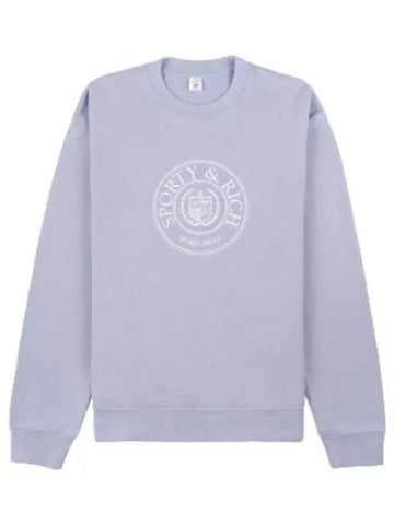 Connecticut Crest Crew Neck Purple T Shirt Sweatshirt - SPORTY & RICH - BALAAN 1