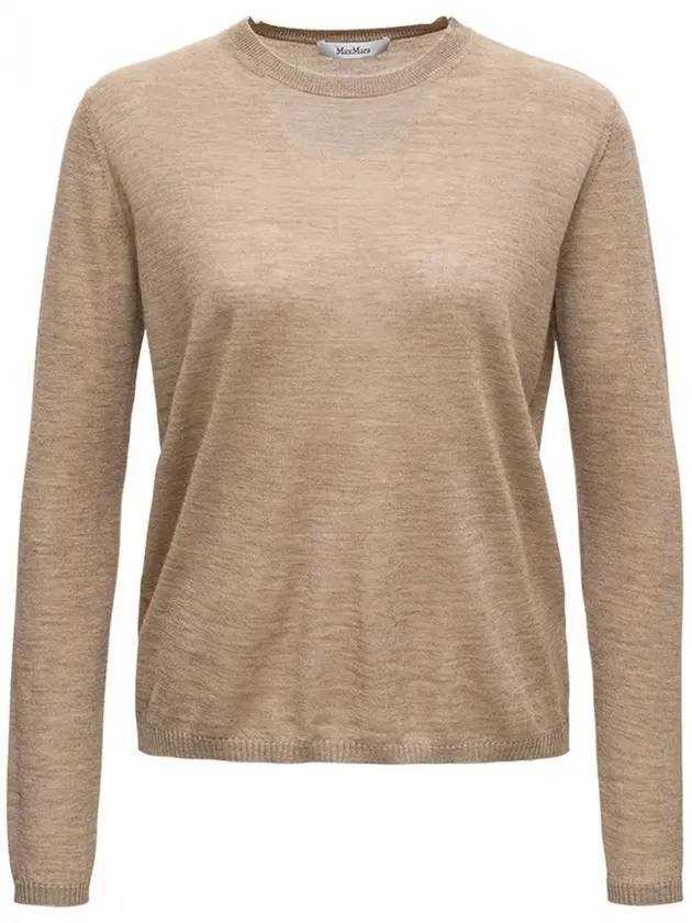 Women's Marmo Cashmere Knit Top Beige - MAX MARA - BALAAN 1