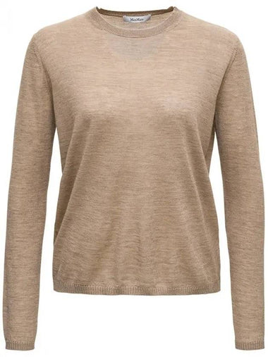 Women's Marmo Cashmere Knit Top Beige - MAX MARA - BALAAN 1