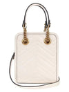 GG Marmont Gold Matelasse Leather Cross Mini Bag White - GUCCI - BALAAN 4