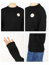 Oly Flower Fox Patch Pullover Wool Knit Top Black - MAISON KITSUNE - BALAAN 4