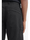 Men's Logo Patch Cargo Shorts Black - STONE ISLAND - BALAAN 5