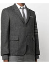 Donegal Tweed 4 Bar Single Breasted Blazer Jacket Grey - THOM BROWNE - BALAAN 4