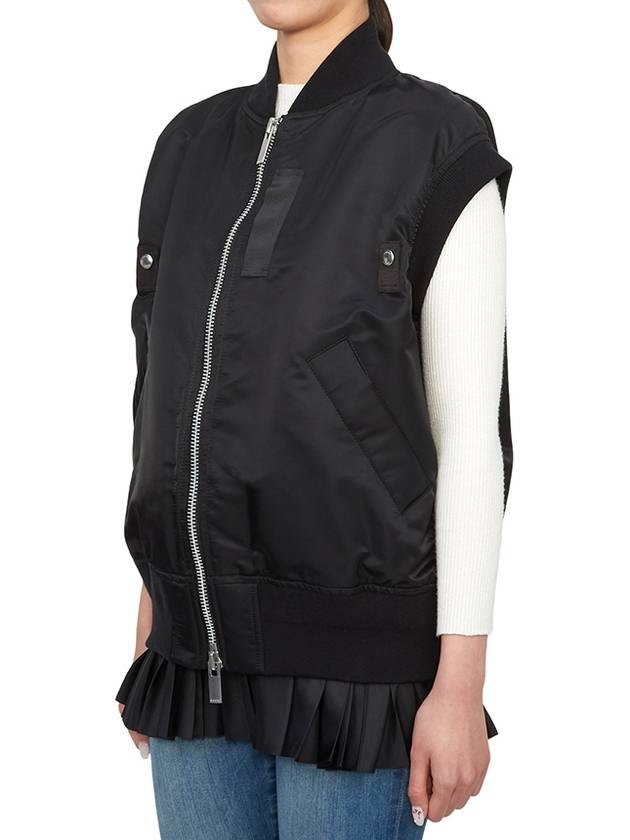 Nylon Twill Vest Black - SACAI - BALAAN 6