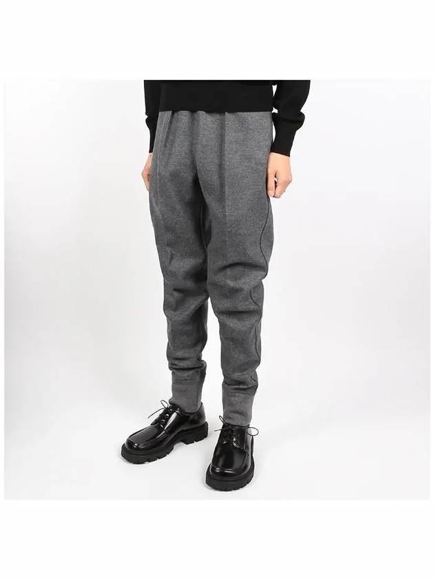 Elasticated Waist Wool Banding Jogger Track Pants Grey - JIL SANDER - BALAAN 3