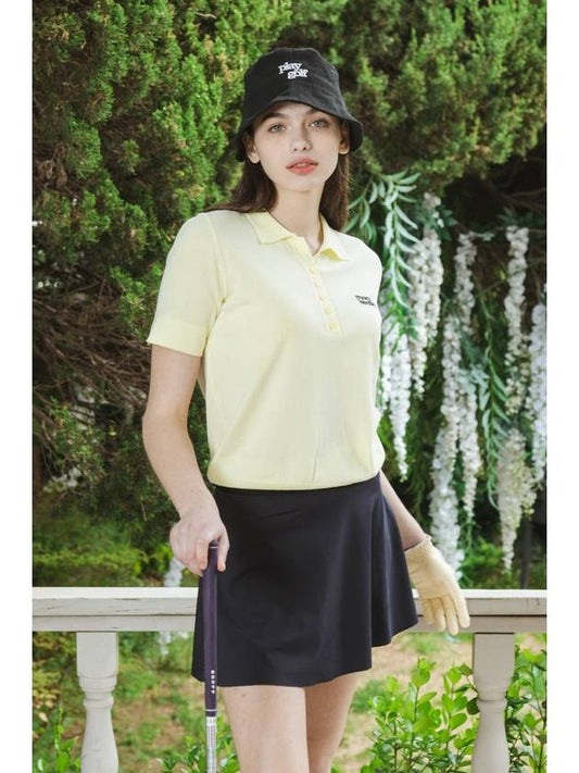 MONBIRDIE LOGO WAIST E BAND Cool sporty skirt BLACK - MONBIRDIE GOLF - BALAAN 1