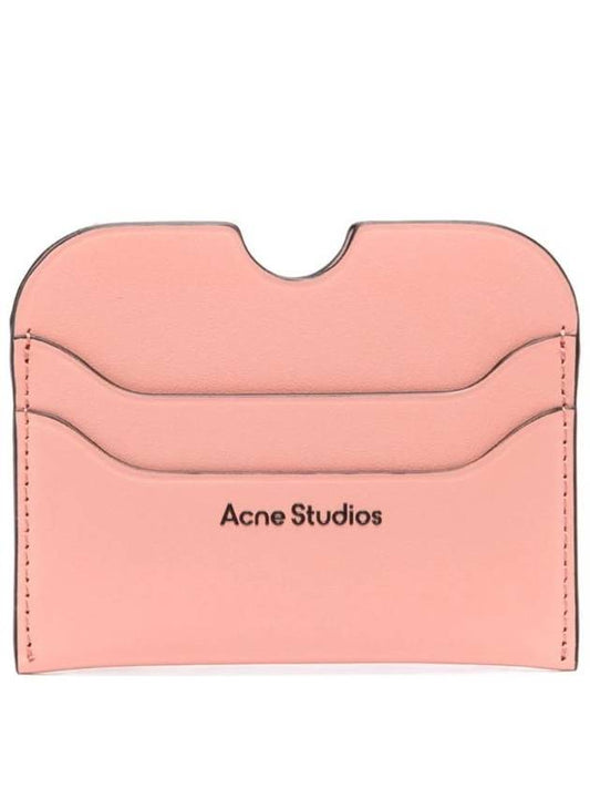 Embossed logo leather card holder CG0234 - ACNE STUDIOS - BALAAN 1