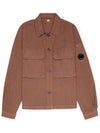 Lens Wappen Utility Garment Shirt Jacket Brown - CP COMPANY - BALAAN 3