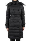 Women's Double Breasted Hooded Padded Black - BURBERRY - BALAAN 3