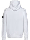 Wappen Patch Cotton Fleece Zip Up Hoodie White - STONE ISLAND - BALAAN 3