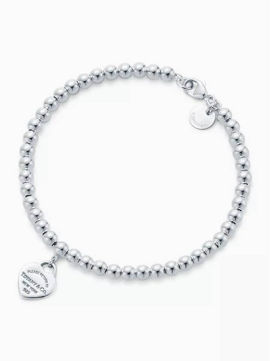 Tiffany Heart Tag Bead Bracelet 4mm Blue Women - TIFFANY & CO. - BALAAN 2