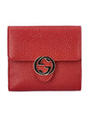 GG Interlocking Half Wallet Red - GUCCI - BALAAN 1