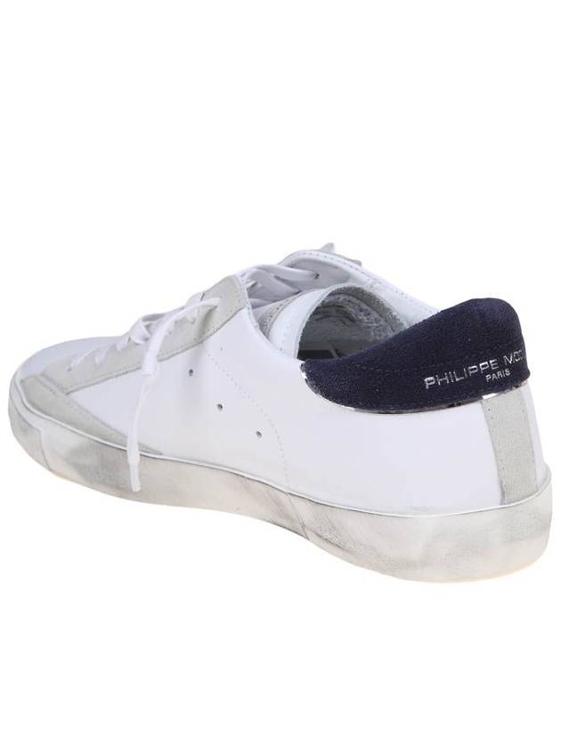 PRSX Navy Tab Low Top Sneakers White - PHILIPPE MODEL - BALAAN 4