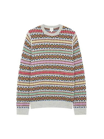 Patterned alpaca wool knit gray 271329 - PAUL SMITH - BALAAN 1