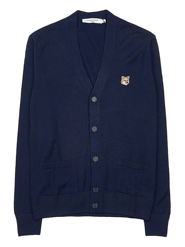 Fox Head Patch Classic Cardigan Navy - MAISON KITSUNE - BALAAN 11