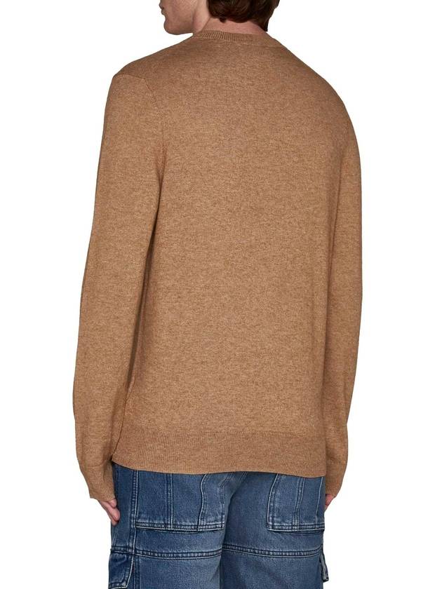 Evans Logo Crew Neck Knit Top Camel - ISABEL MARANT - BALAAN 4