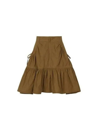 GLORIA ruffle detail skirt 2 24RTW17004 OCHRE - CECILIE BAHNSEN - BALAAN 2