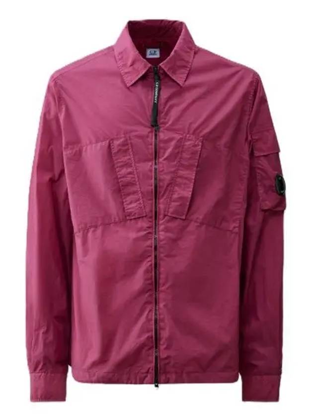 Taylon L Zipped Long Sleeve Shirt Pink - CP COMPANY - BALAAN 2