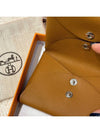 Card Wallet Appsong Goatskin Palladium Calvi Duo Brown - HERMES - BALAAN 5