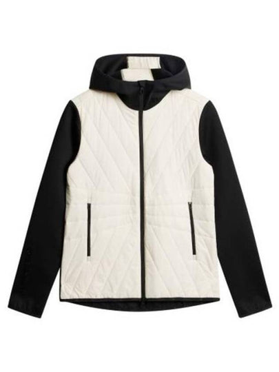 Women's Holma Quilt Hybrid Zip-Up Hoodie Whisper White - J.LINDEBERG - BALAAN 2