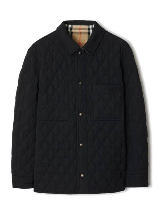 Reversible Quilted Overshirt Jacket Sands Black - BURBERRY - BALAAN 2