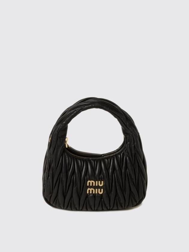 Wander Materasse Nappa Leather Mini Hobo Tote Bag Black - MIU MIU - BALAAN 2