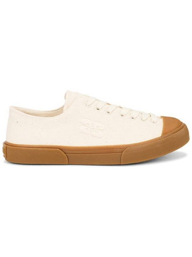 Egret Logo Low Top Sneakers Ivory - GANNI - BALAAN 1