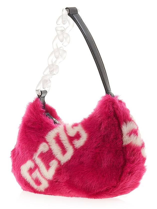 Women’s Fur Shoulder Bag Pink - GCDS - BALAAN 3