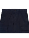 Stretch Cotton Gabardine Garment Dyed Cargo Straight Pants Navy - STONE ISLAND - BALAAN 4