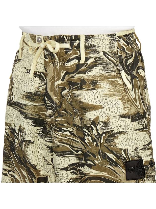 Shadow Project Print Bermuda Shorts Beige - STONE ISLAND - BALAAN 9