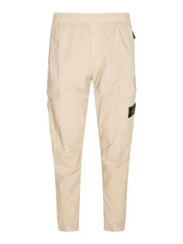 Stretch Cotton Tela Paracadute Cargo Straight Pants Sand - STONE ISLAND - BALAAN 2