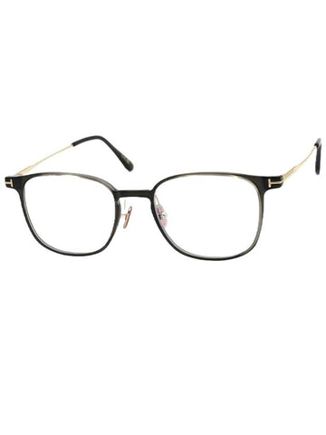 Eyewear Square Acetate Eyeglasses Black Gold - TOM FORD - BALAAN 1