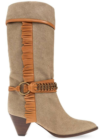 Isabel Marant Ankle Boots Levon, Women's, Beige - ISABEL MARANT - BALAAN 1