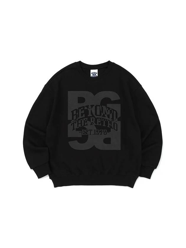 BIG SLOGAN LOGO SWEATSHIRTS BLACK - POLYGRAM - BALAAN 2