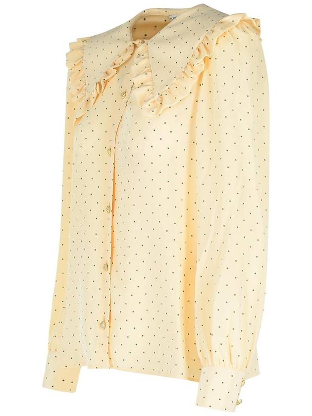 Alessandra Rich 'Polka' Cream Silk Shirt - ALESSANDRA RICH - BALAAN 2