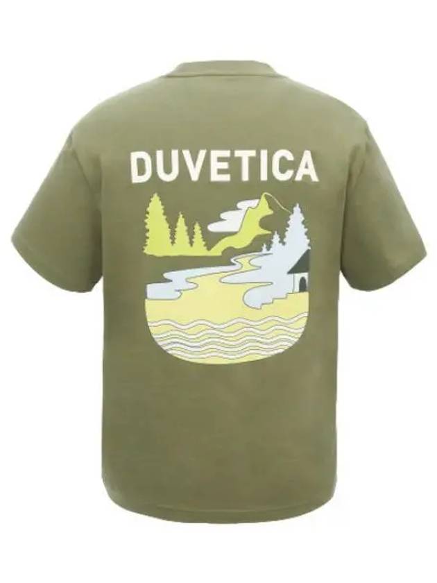 Toqua Khaki Unisex Top Short Sleeve T Shirt - DUVETICA - BALAAN 1