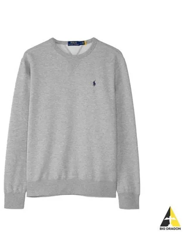 Embroidered Logo Pony Crew Neck Sweatshirt Grey - POLO RALPH LAUREN - BALAAN 2