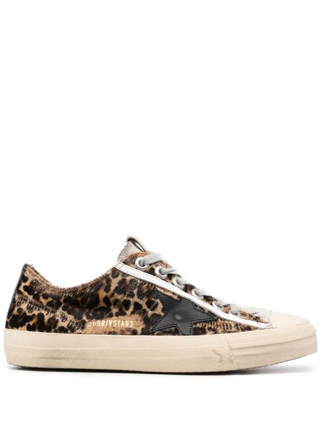 Leopard Print Lace-Up Low-Top Sneakers Brown - GOLDEN GOOSE - BALAAN 2