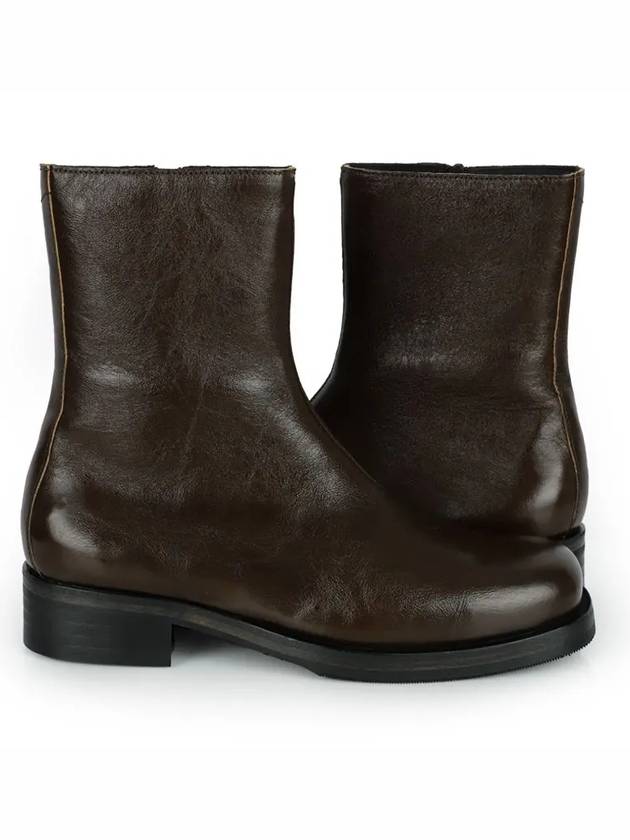 Camion Leather Ankle Boots Brown - OUR LEGACY - BALAAN 3